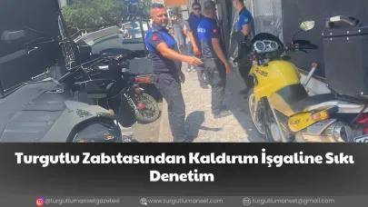 Turgutlu Zabıtasından Kaldırım İşgaline Sıkı Denetim