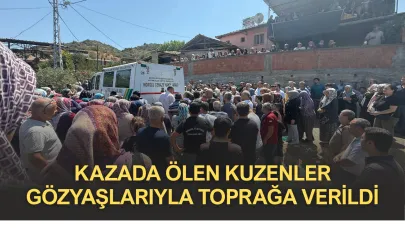 Kazada ölen kuzenler gözyaşlarıyla toprağa verildi