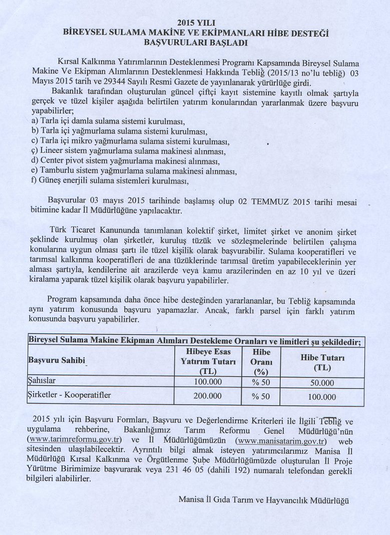 çiftçilere Büyük Destek