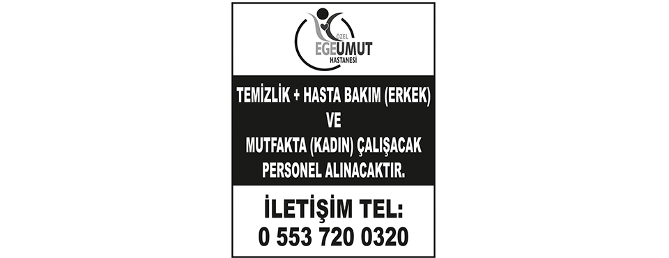 Egeumut Hastanesine Personel Alınacak
