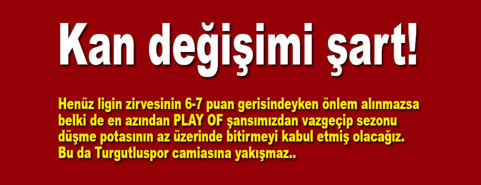 Kan Değişimi şart