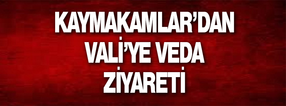 Kaymakamlar'dan Vali'ye Veda Ziyareti