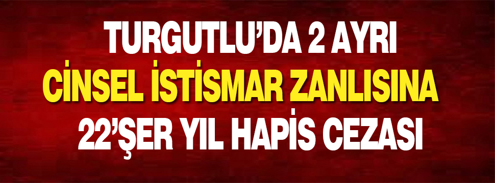 İki Zanlıya 22'şer Yıl Hapis Cezası