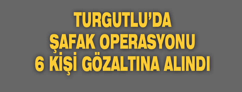 şafak Operasyonu 6 Gözaltı