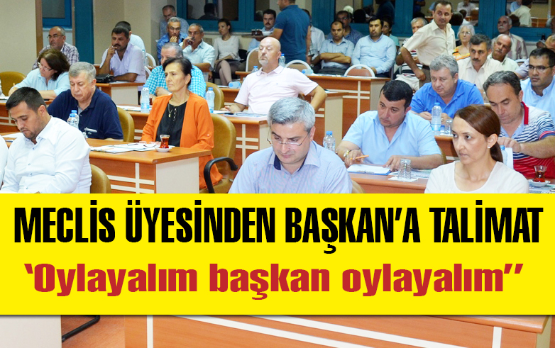 Meclis üyesinden Başkana Talimat