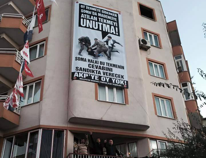 Mhp Soma İlçe Teşkilatından Akp’yi Kızdıracak Afiş
