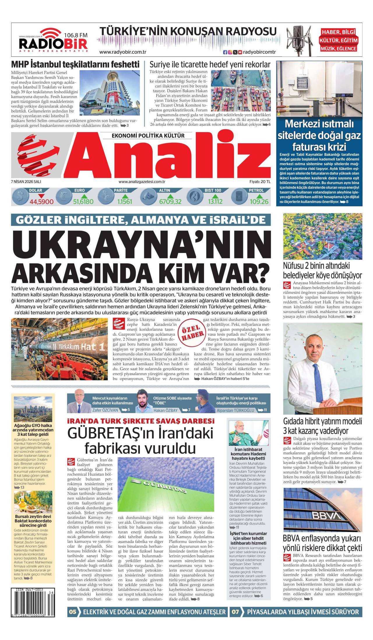 Analiz Gazetesi Gazete Manşeti
