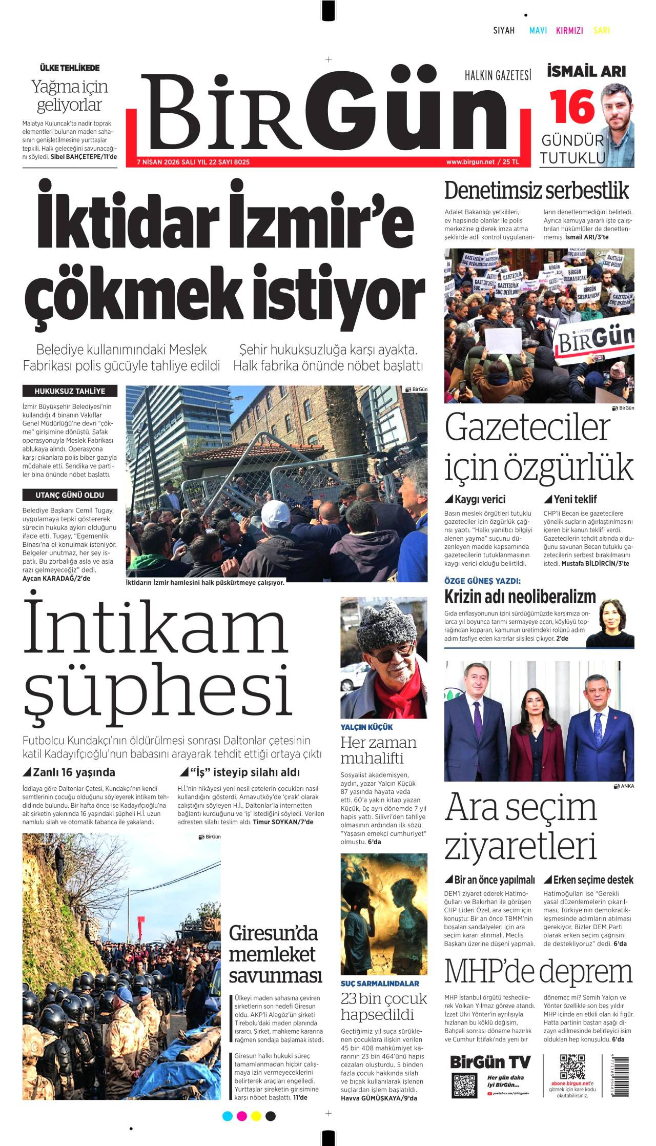 Birgün Gazetesi Gazete Manşeti