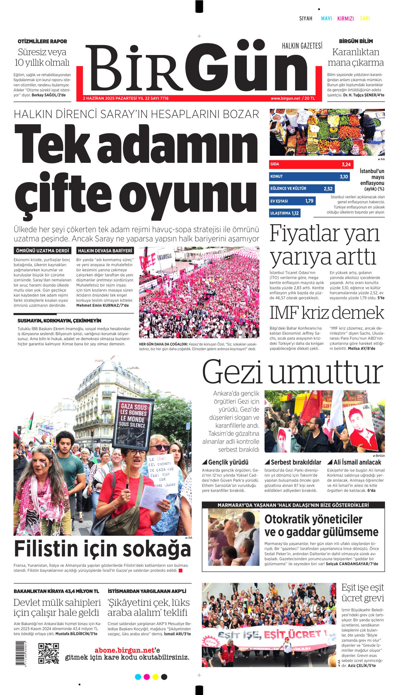 BİRGÜN Gazete Manşeti