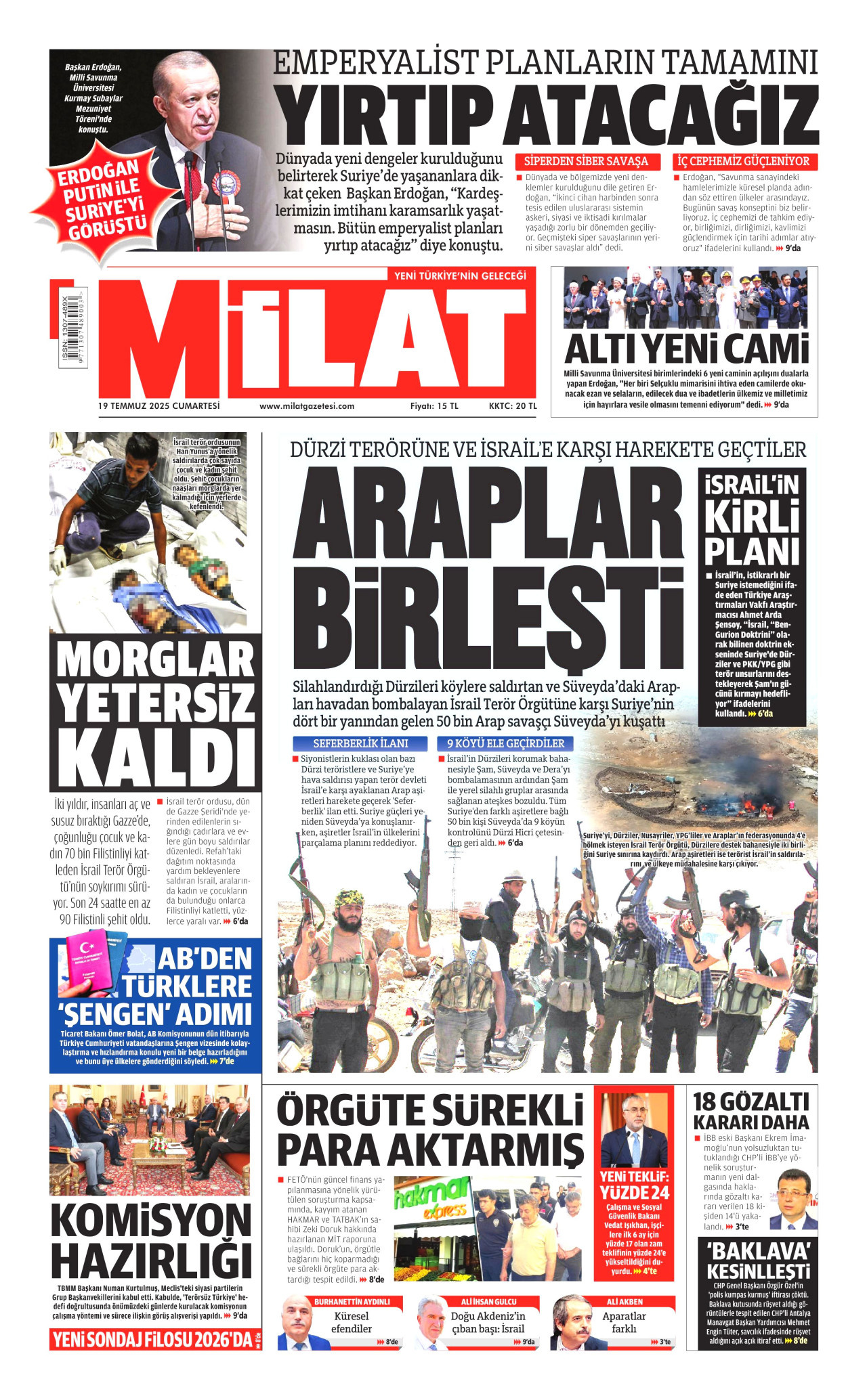MİLAT Gazete Manşeti