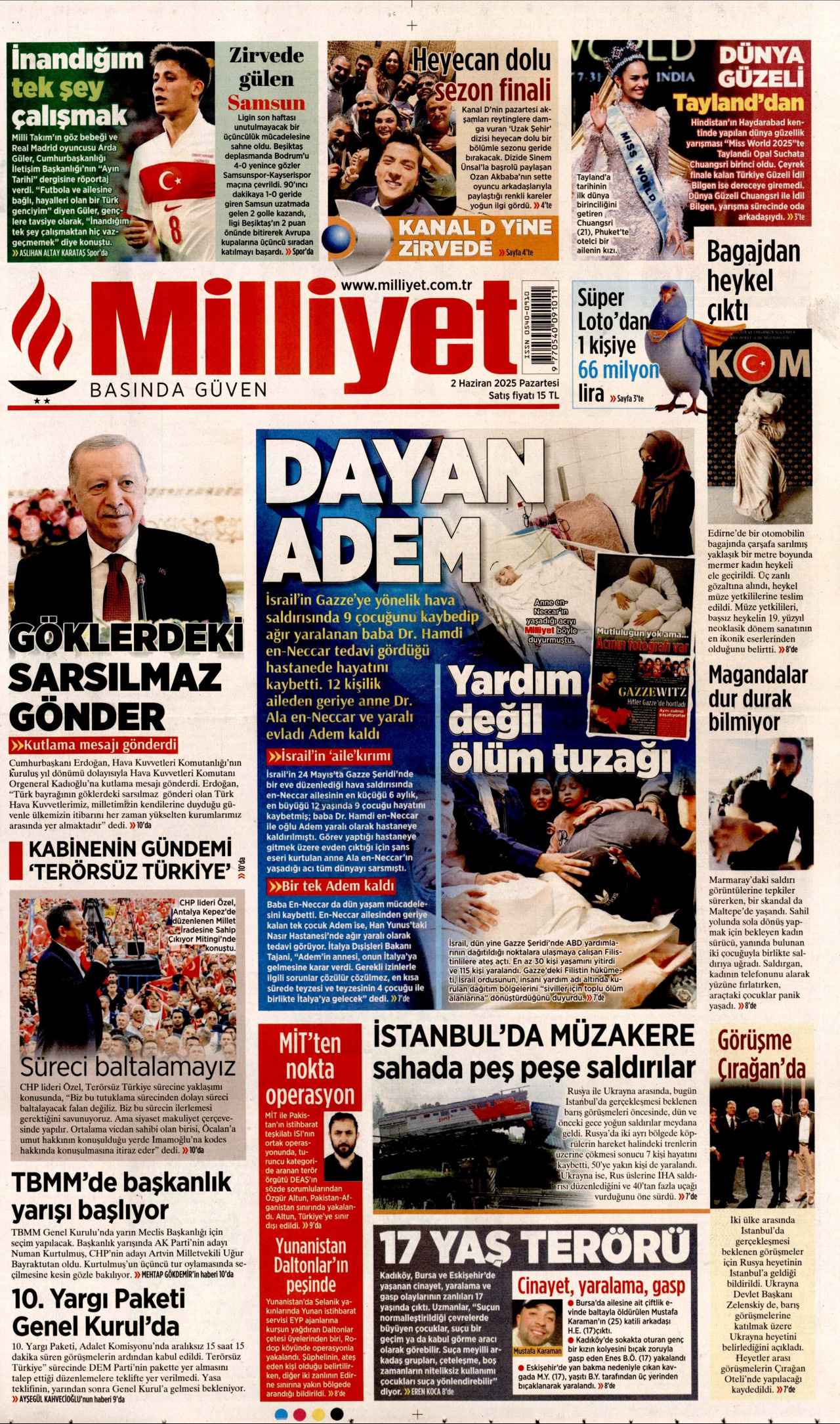 MİLLİYET Gazete Manşeti