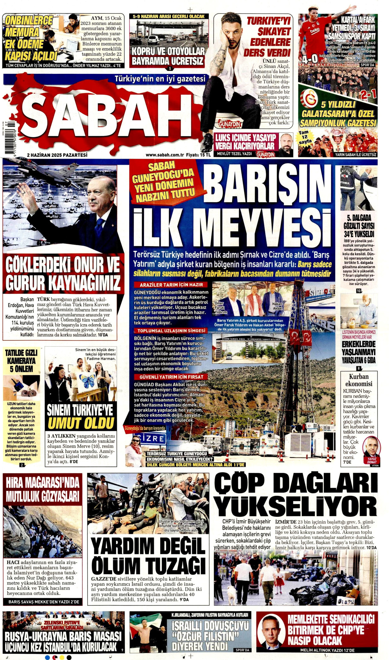 SABAH Gazete Manşeti