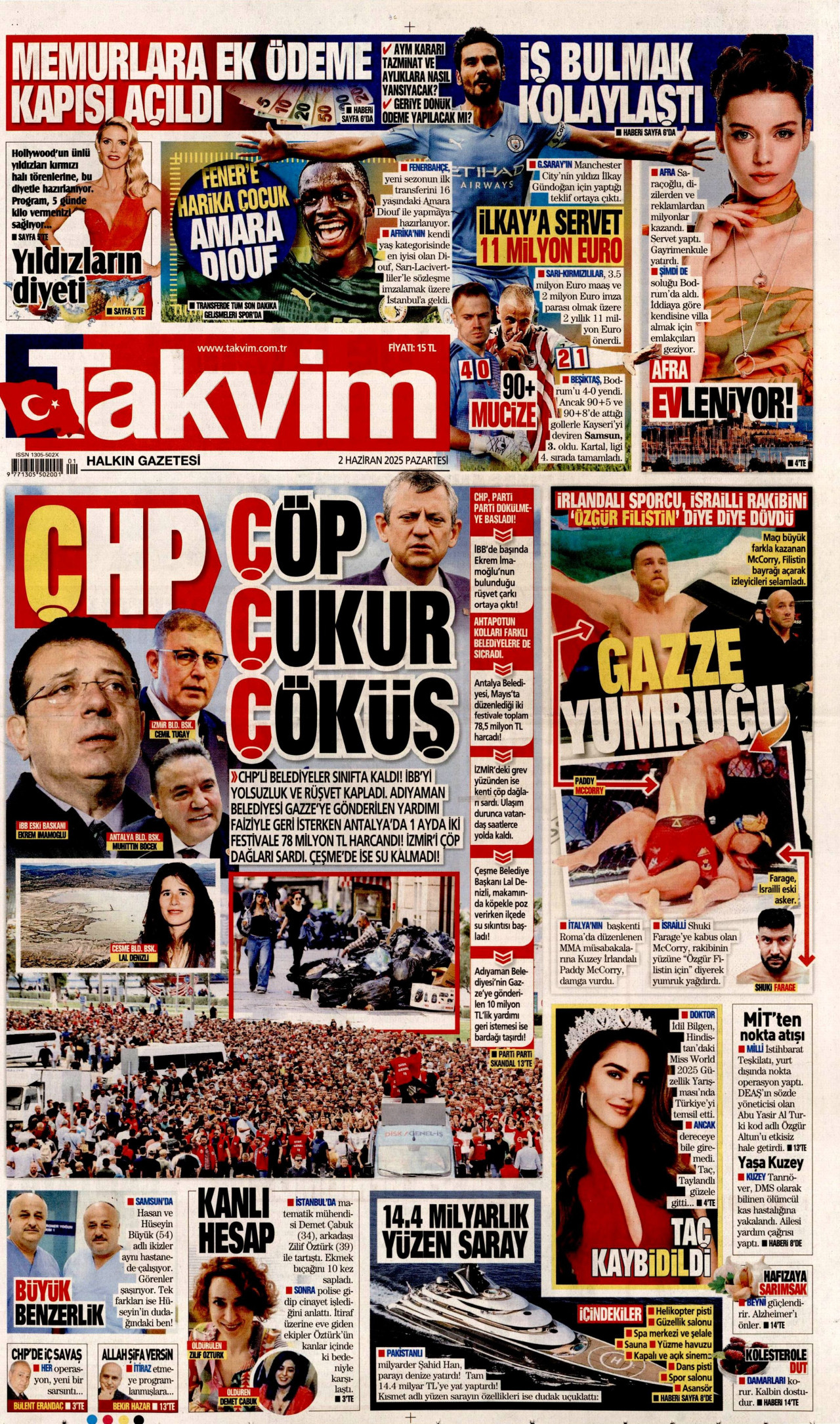 TAKVİM Gazete Manşeti