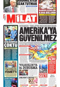 Milat Gazetesi Gazete Manşeti