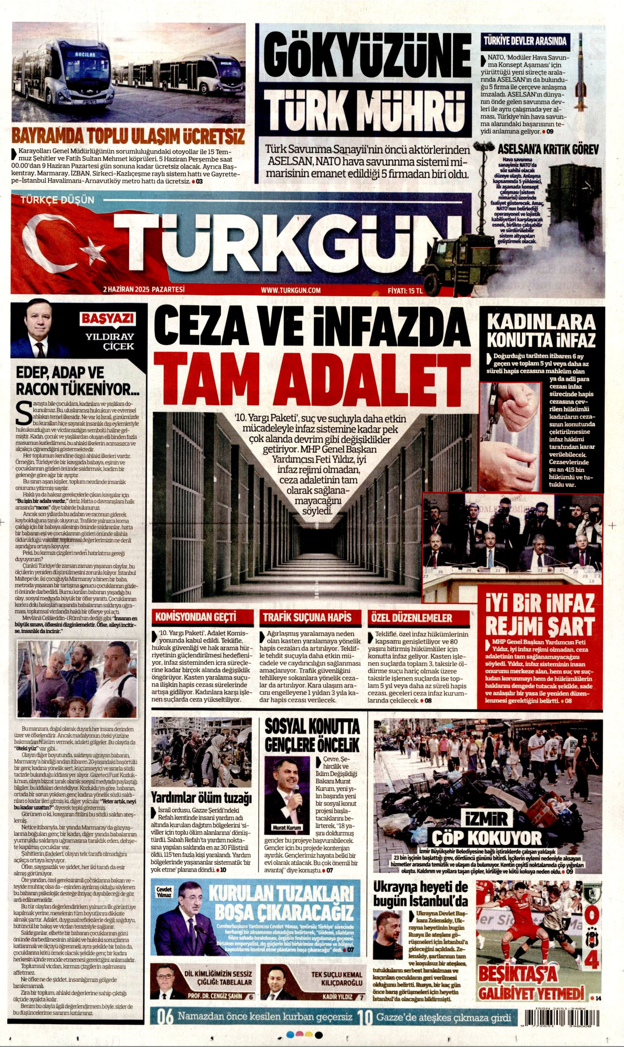 TÜRKGÜN Gazete Manşeti