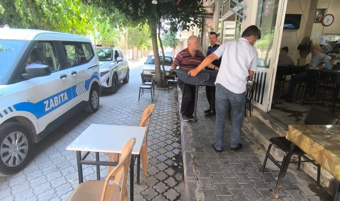 Turgutlu Zabıtasından Kahvehanelere İşgal Denetimi Turgutlu Belediyesi Zabıta Müdürlüğü, İlçe Emniyet Müdürlüğü Trafik Denetleme Büro